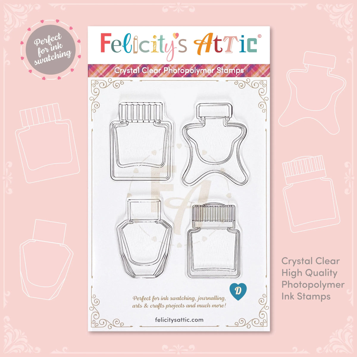 Clear Ink Bottle Stamps - Set D - Felicity's Attic