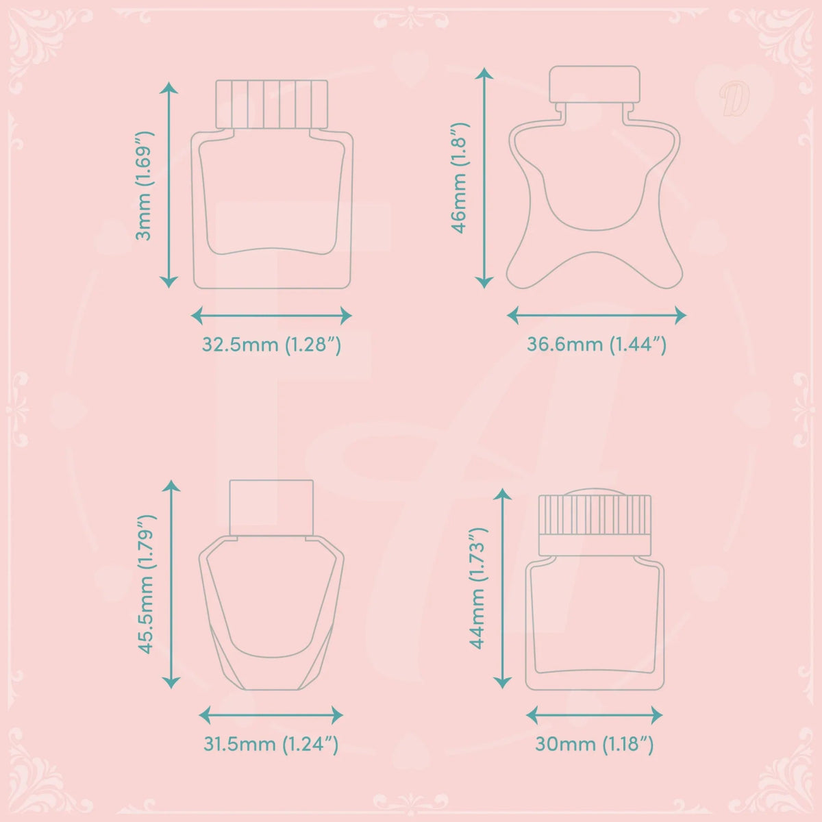 Clear Ink Bottle Stamps - Set D - Felicity's Attic