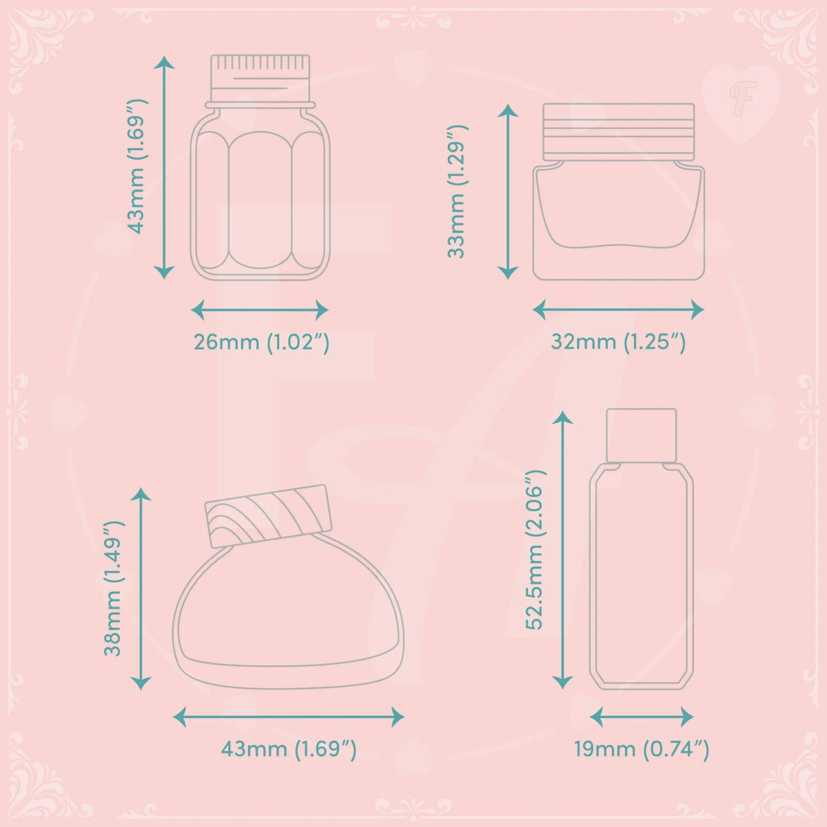 Clear Ink Bottle Stamps - Set F - Felicity's Attic