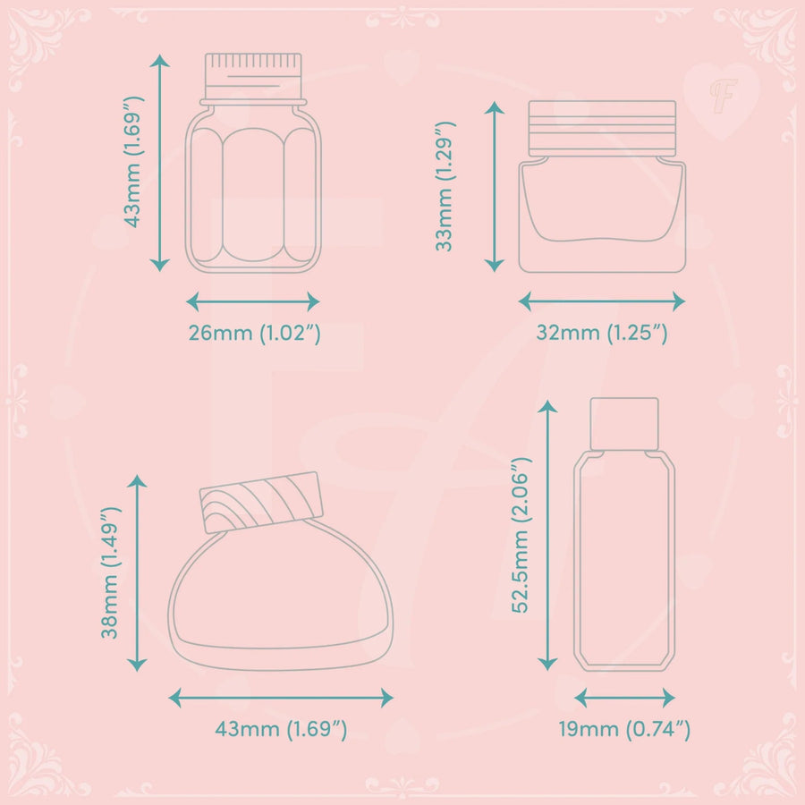 Clear Ink Bottle Stamps - Set F - Felicity's Attic