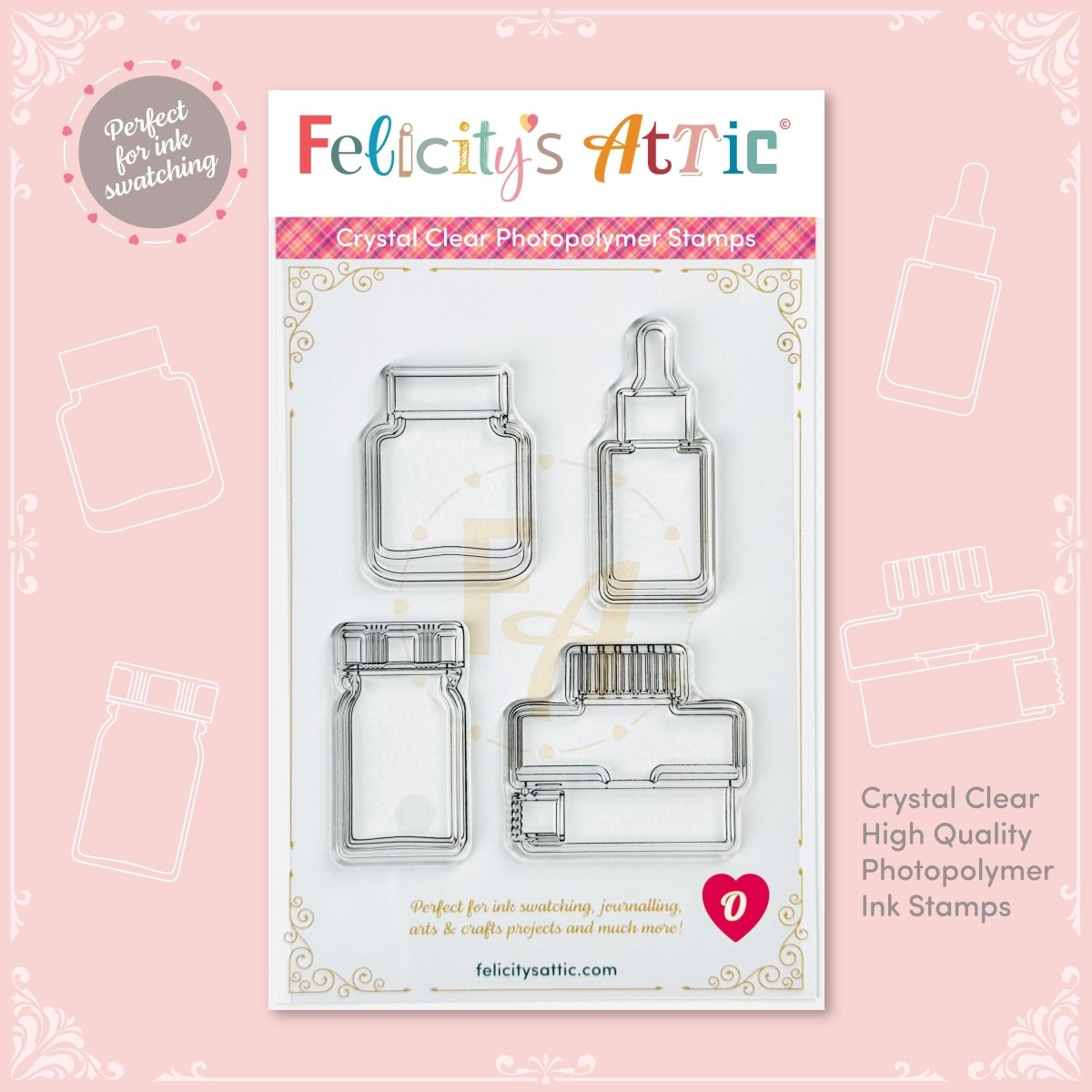 Clear Ink Bottle Stamps - Set O - Felicity's Attic