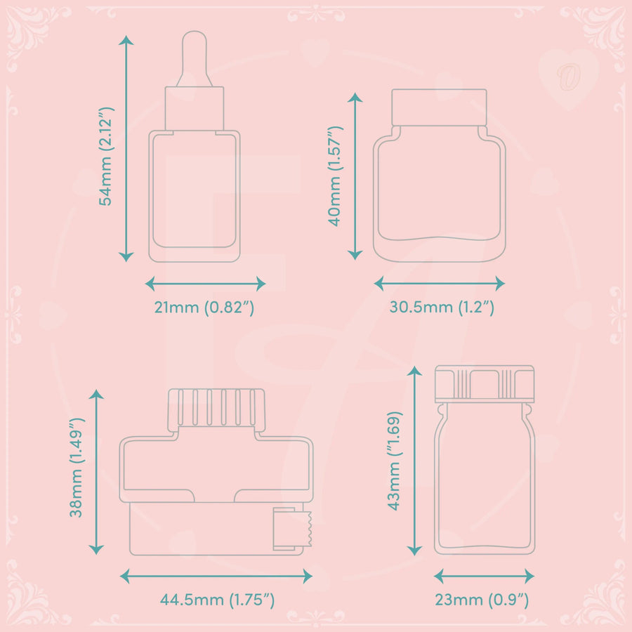 Clear Ink Bottle Stamps - Set O - Felicity's Attic