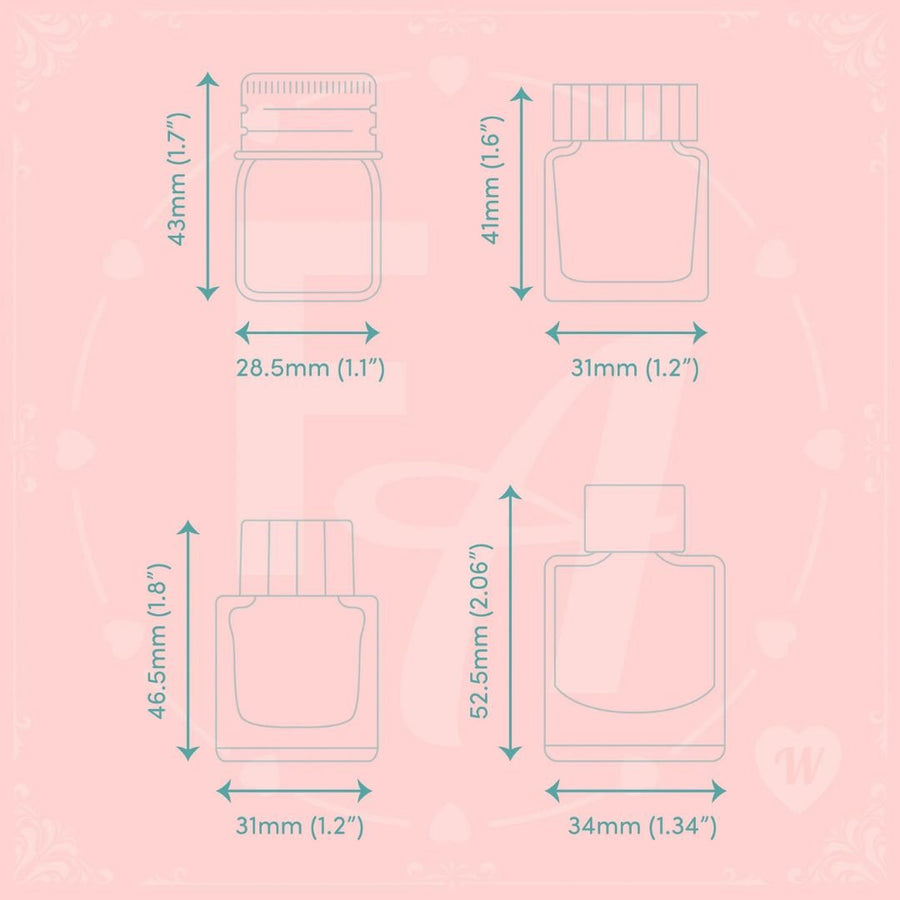 Clear Ink Bottle Stamps - Set W - Felicity's Attic