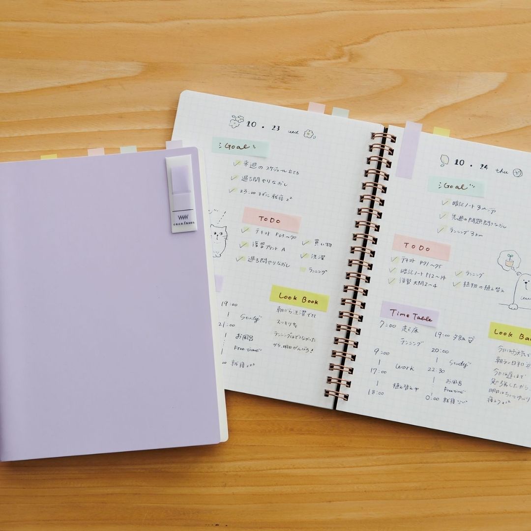 Colourful Sticky Notes Coco Fusen - Blue M - Kanmido