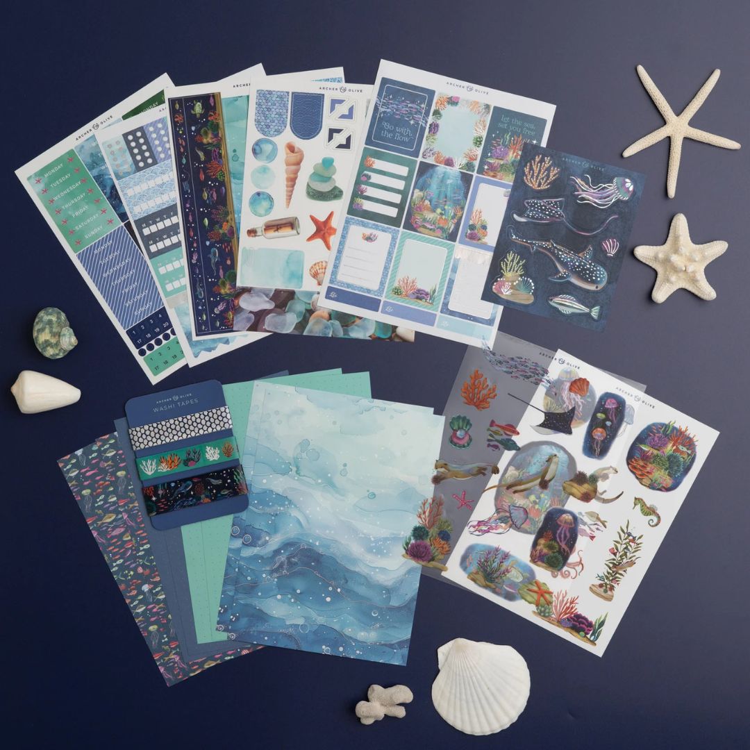 Coral Cove Journal Kit July 2026 - Archer & Olive - Archer & Olive