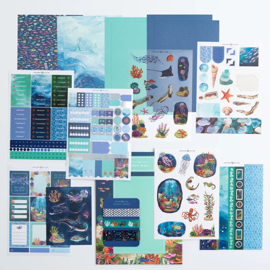 Coral Cove Journal Kit July 2026 - Archer & Olive - Archer & Olive