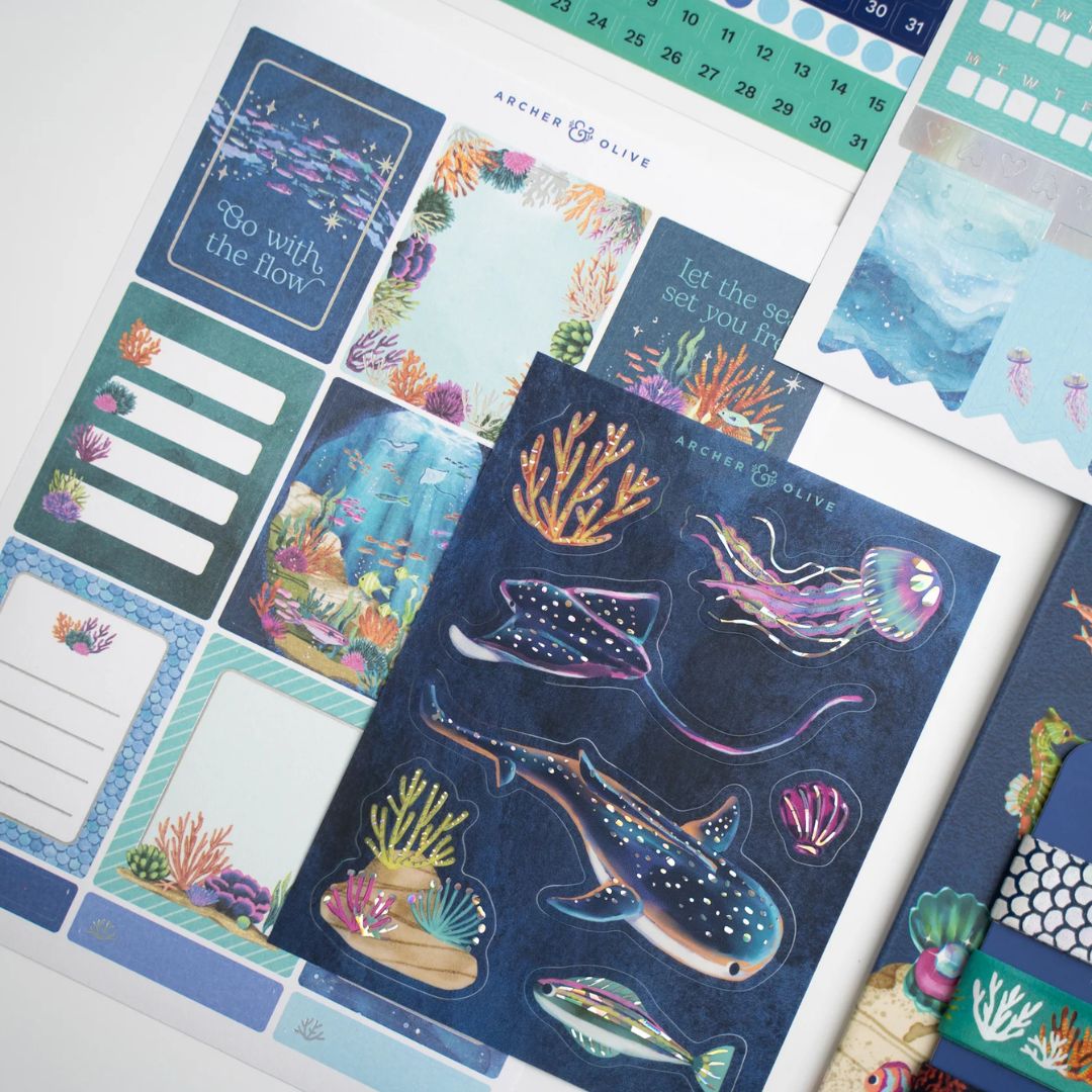 Coral Cove Journal Kit July 2026 - Archer & Olive - Archer & Olive