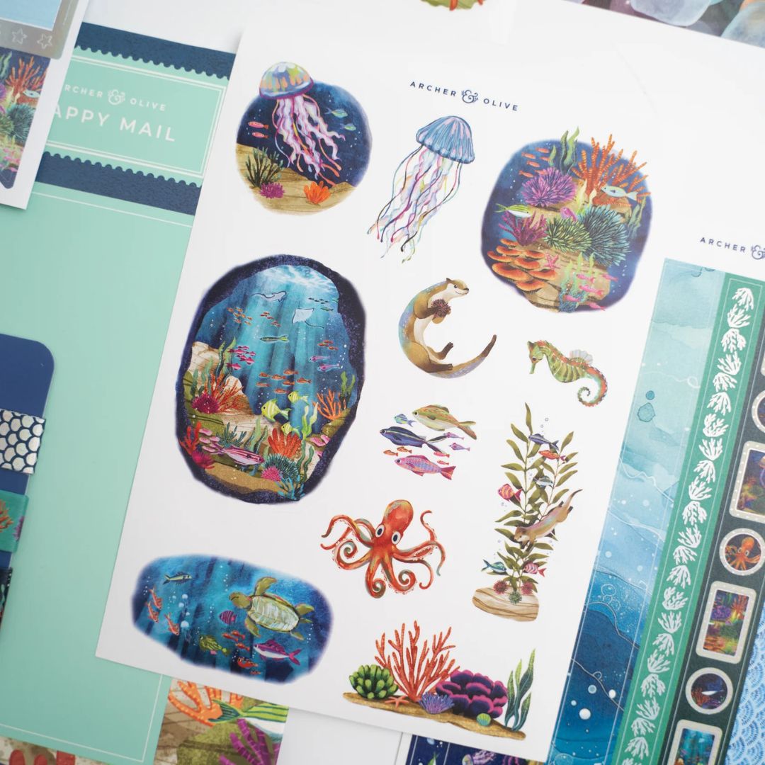 Coral Cove Journal Kit July 2026 - Archer & Olive - Archer & Olive