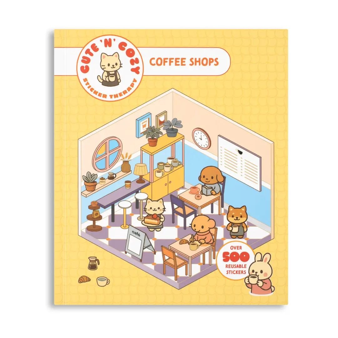 Cute n Cozy Sticker Therapy: Coffee Shops - Skittledog