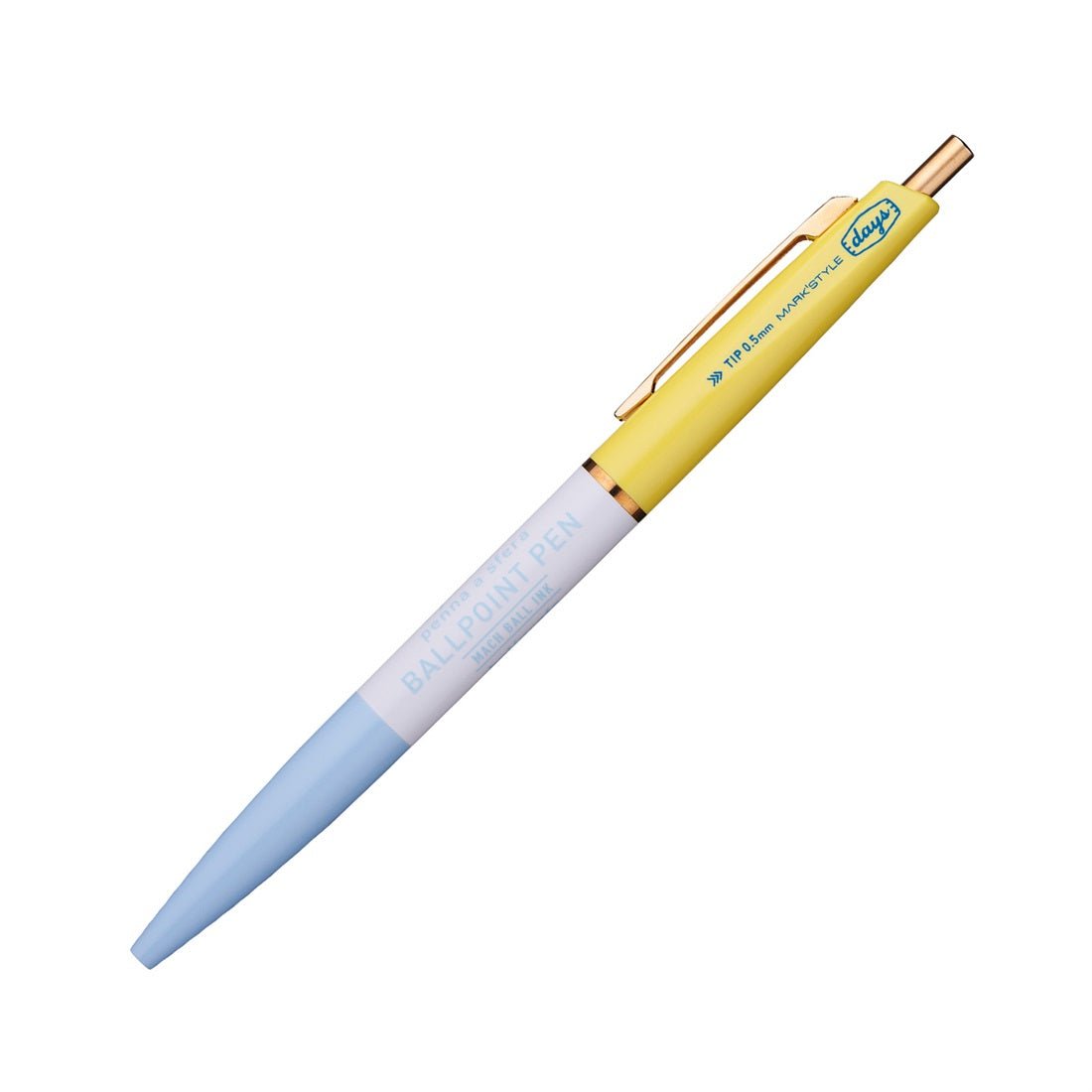 Days 3 Section Ballpoint Pens - Mark's Tokyo - Blue Yellow - Mark's Inc.