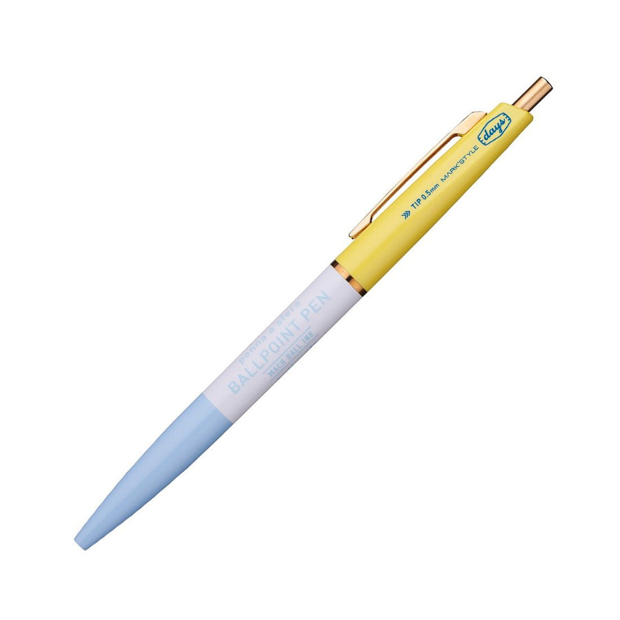 Days 3 Section Ballpoint Pens - Mark's Tokyo - Blue Yellow - Mark's Inc.