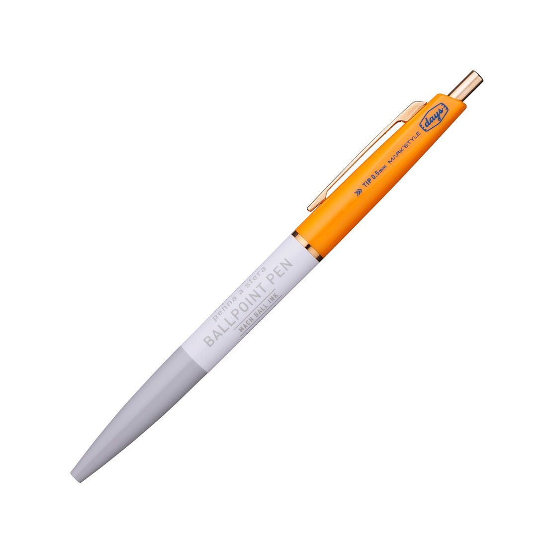 Days 3 Section Ballpoint Pens - Mark's Tokyo - Grey Orange - Mark's Inc.