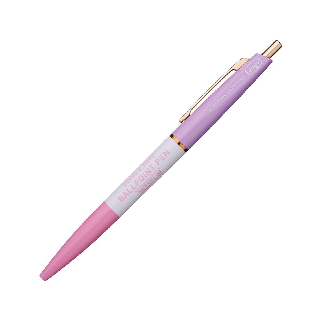 Days 3 Section Ballpoint Pens - Mark's Tokyo - Pink Purple - Mark's Inc.