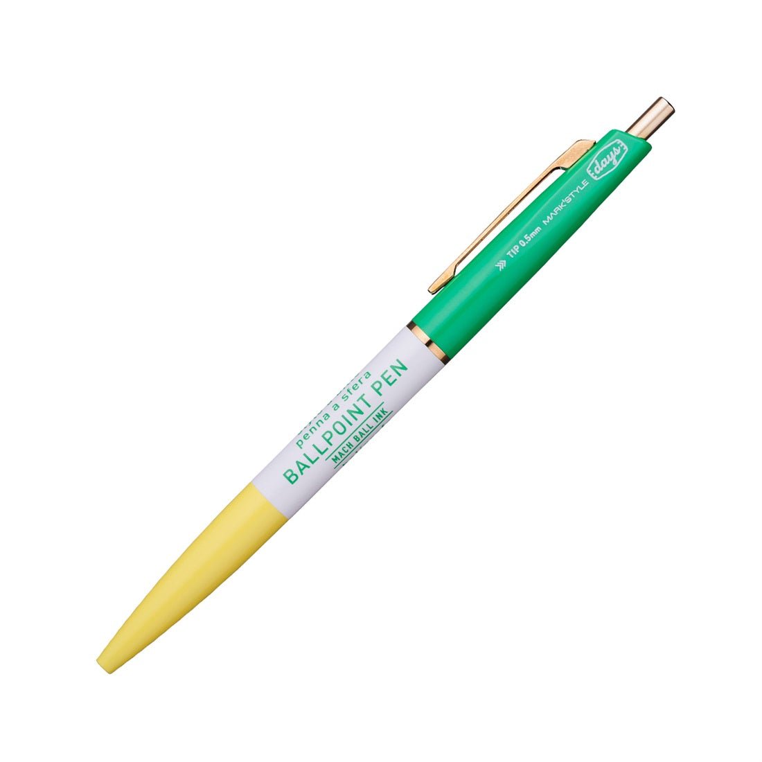 Days 3 Section Ballpoint Pens - Mark's Tokyo - Yellow Basil - Mark's Inc.
