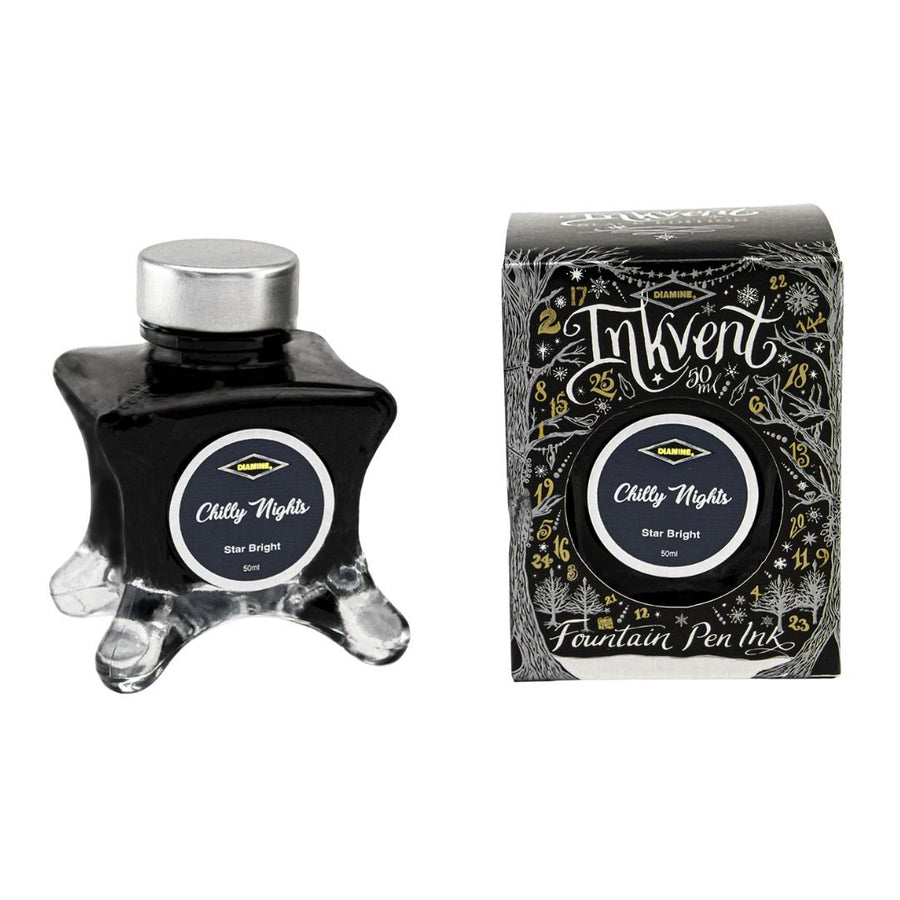 Diamine 50ml Fountain Pen Ink - Black Inkvent Edition - Chilly Nights