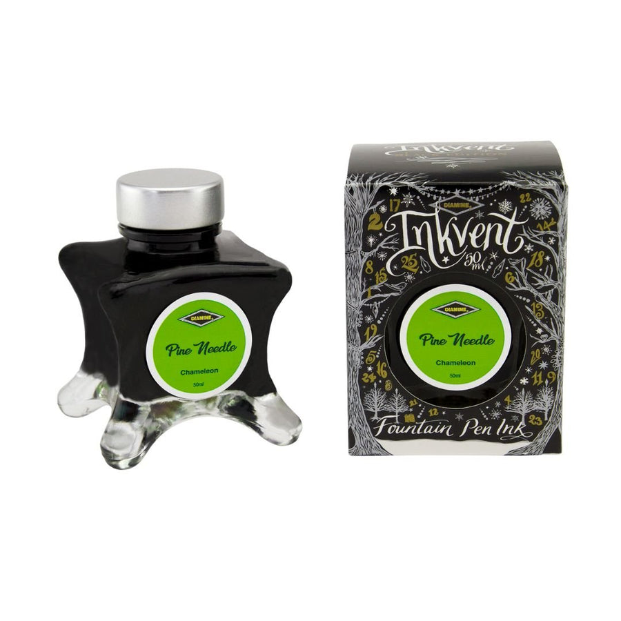 Diamine 50ml Fountain Pen Ink - Black Inkvent Edition - Pine Needle