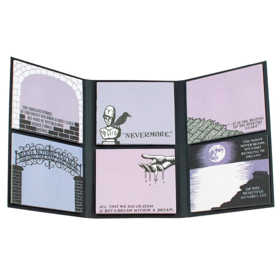 Edgar Allan Poe Sticky Notes Tri-Fold - The Unemployed Philosophers Guild