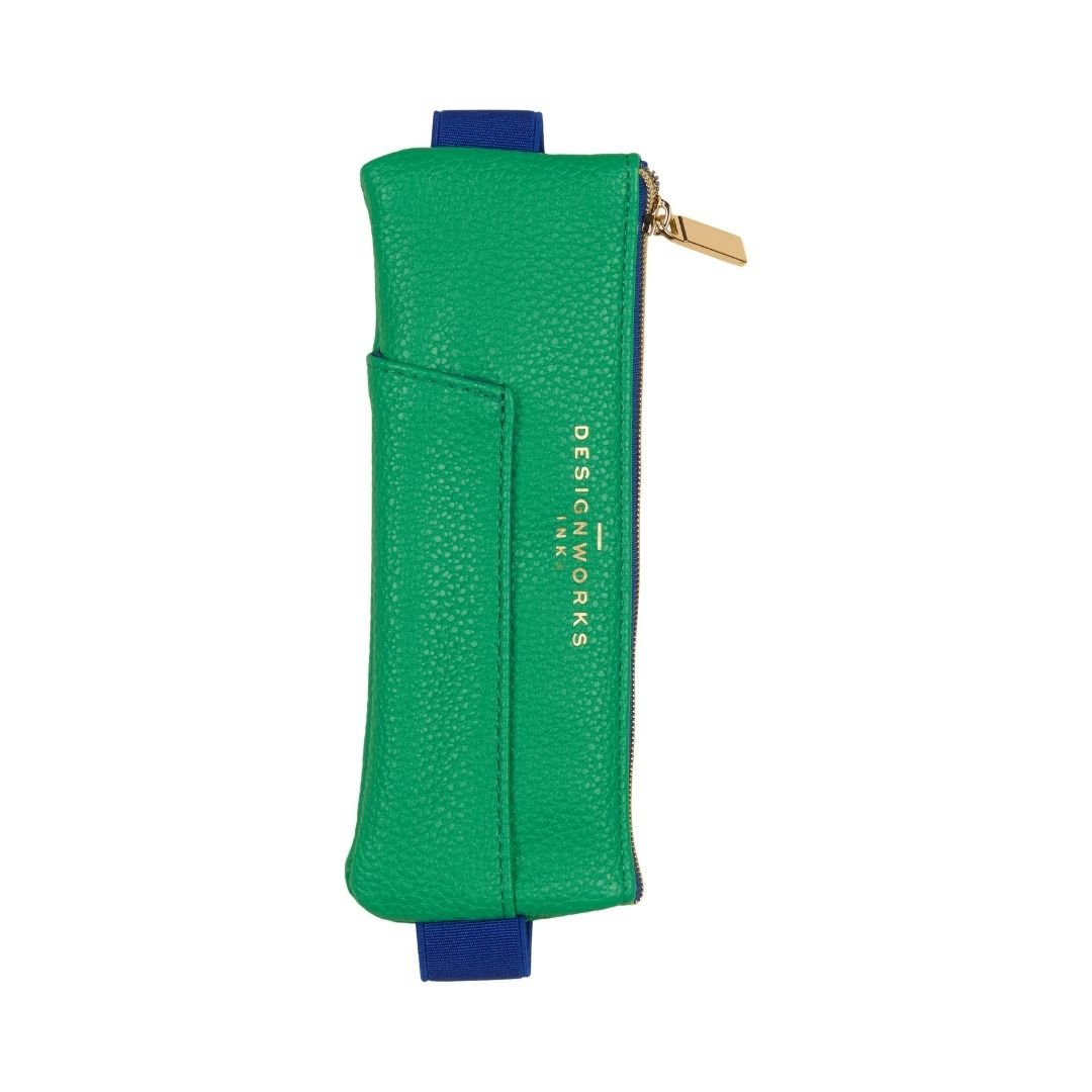 Elasticated Pen Pouch - Notebook Pencil Case-Pencil Cases-Designworks Collective-Green