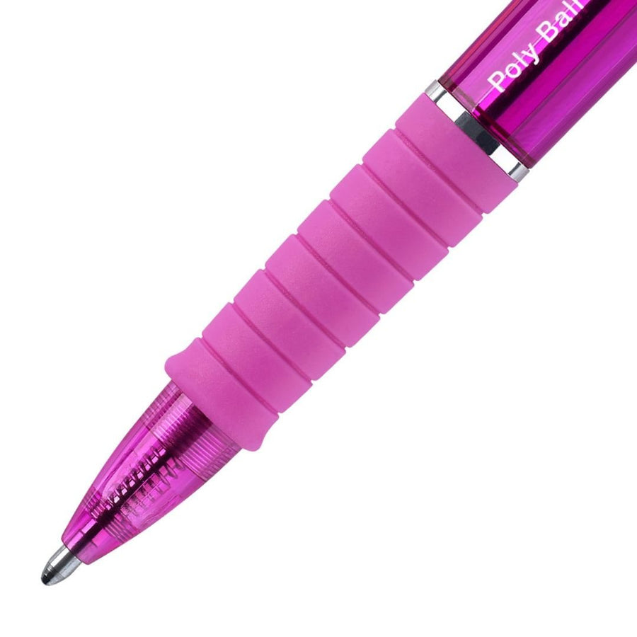Electric Fuscia Poly Ball View Ballpoint Pen - Faber - Castell, Blue Ink - Faber - Castell
