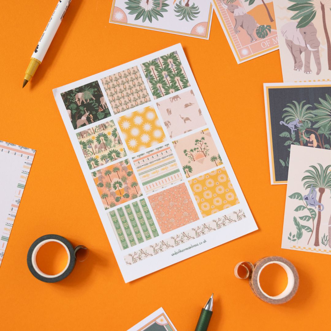 Elephant Sticker Sheets - Squares