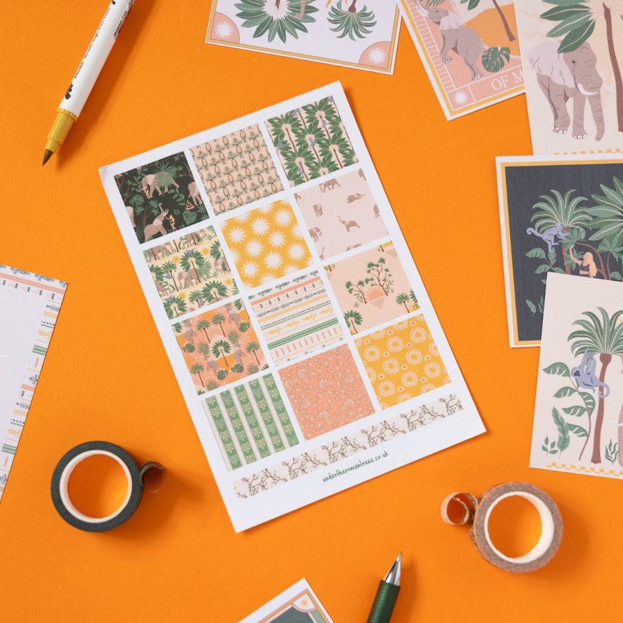 Elephant Sticker Sheets - Squares
