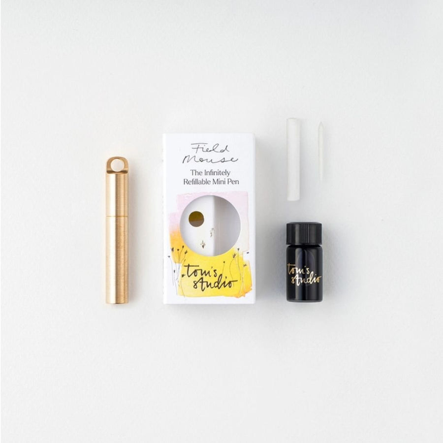 Field Mouse Tiny Refillable Pen - Tom's Studio - Brass - Tom's Studio