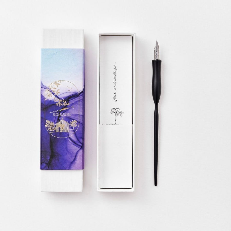 Flourish Straight Calligraphy Dip Pen-Pens-Tom's Studio-Black
