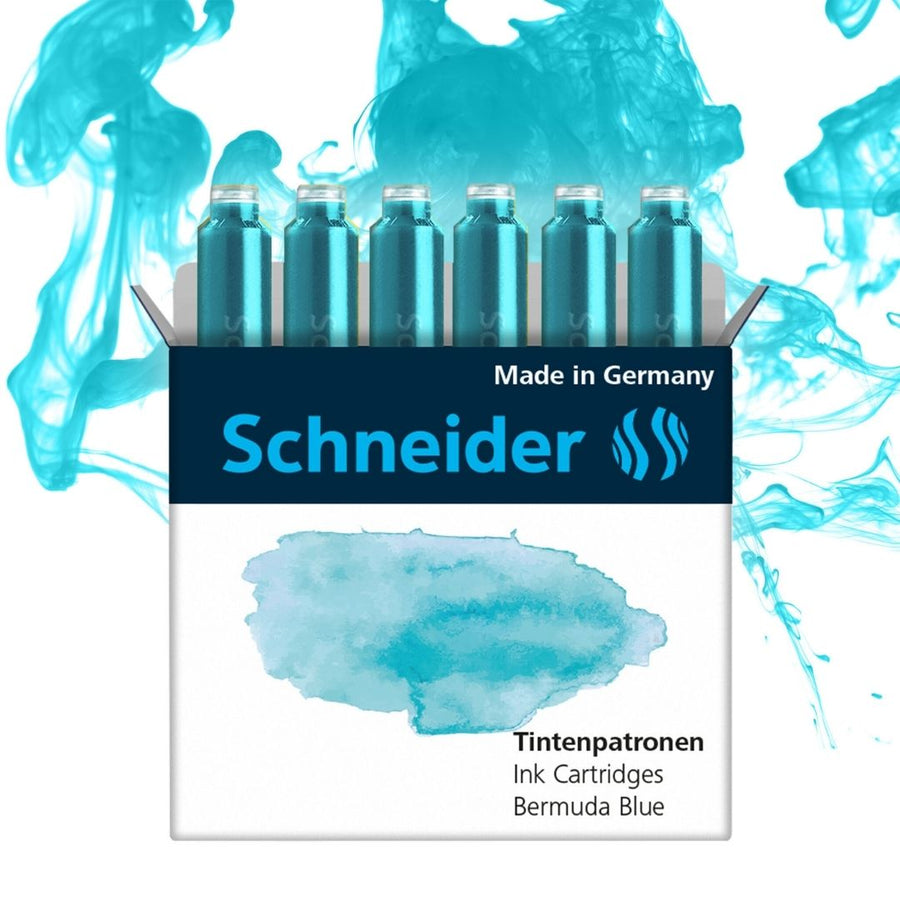 Fountain Pen Ink Cartridges Pastel - Schneider - Bermuda Blue - Schneider