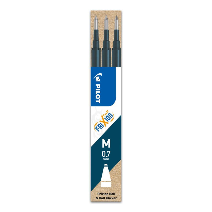 Frixion Ball Refills 0.7mm - 3 Pack - Blue Black - Pilot