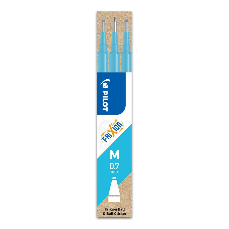 Frixion Ball Refills 0.7mm - 3 Pack - Light Blue - Pilot