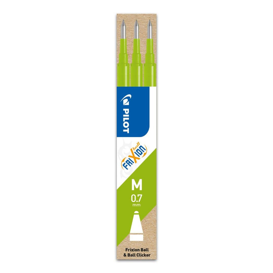 Frixion Ball Refills 0.7mm - 3 Pack - Lime Green - Pilot