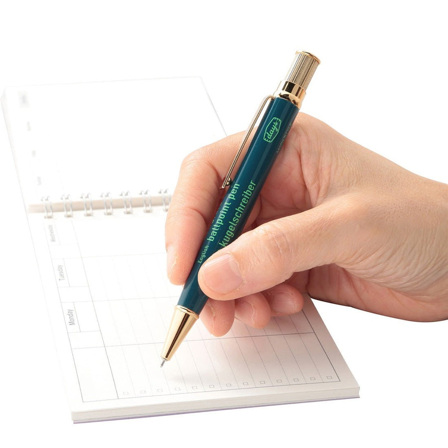 Gold - Plated Brass Pen MARK'STYLE - Dusty Blue - Mark's Inc.
