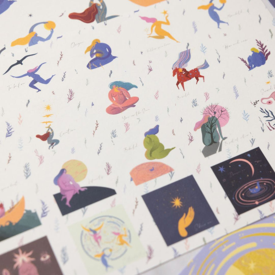 Great Goddess Sticker Sheets - Square - Under the Rowan Trees