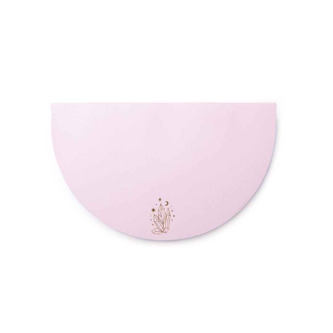 Half Moon Notepad With Gold Foil Details-Notepads-Designworks Collective-Pink