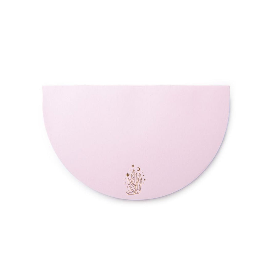 Half Moon Notepad With Gold Foil Details-Notepads-Designworks Collective-Pink