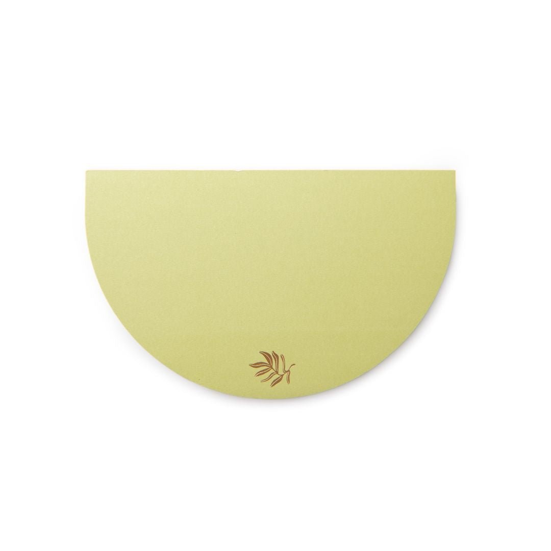 Half Moon Notepad With Gold Foil Details-Notepads-Designworks Collective-Green