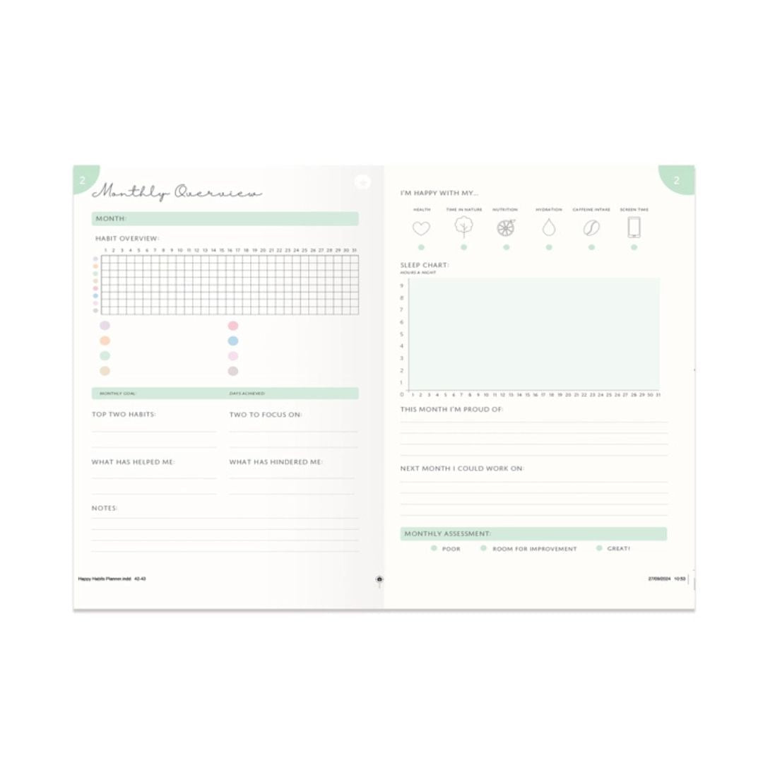 Happy Habits Guided Productivity Journal - Portico Designs