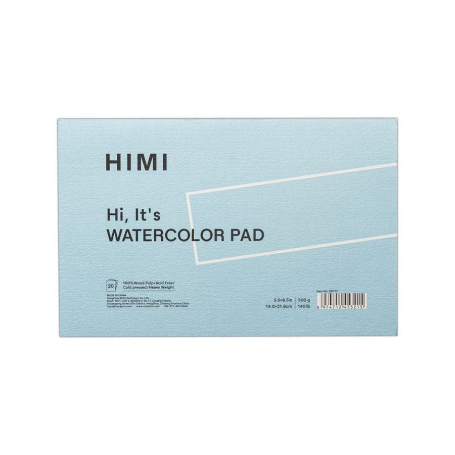 Himi A5 Watercolour Paper Pad 20 Sheets - Blue - Himi