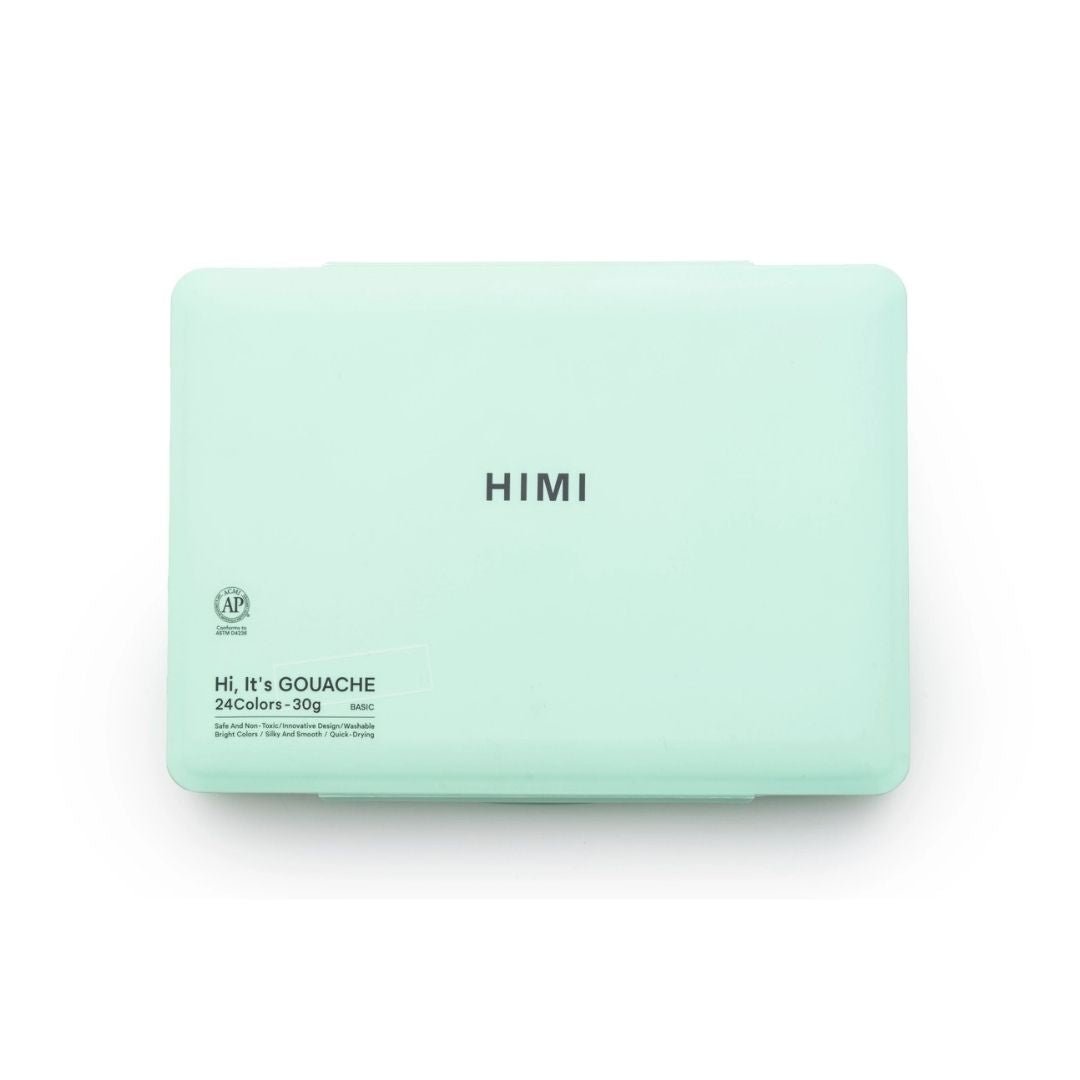 Himi Jelly Cup Gouache 24 Basic Colours Paints Set - Green - Himi