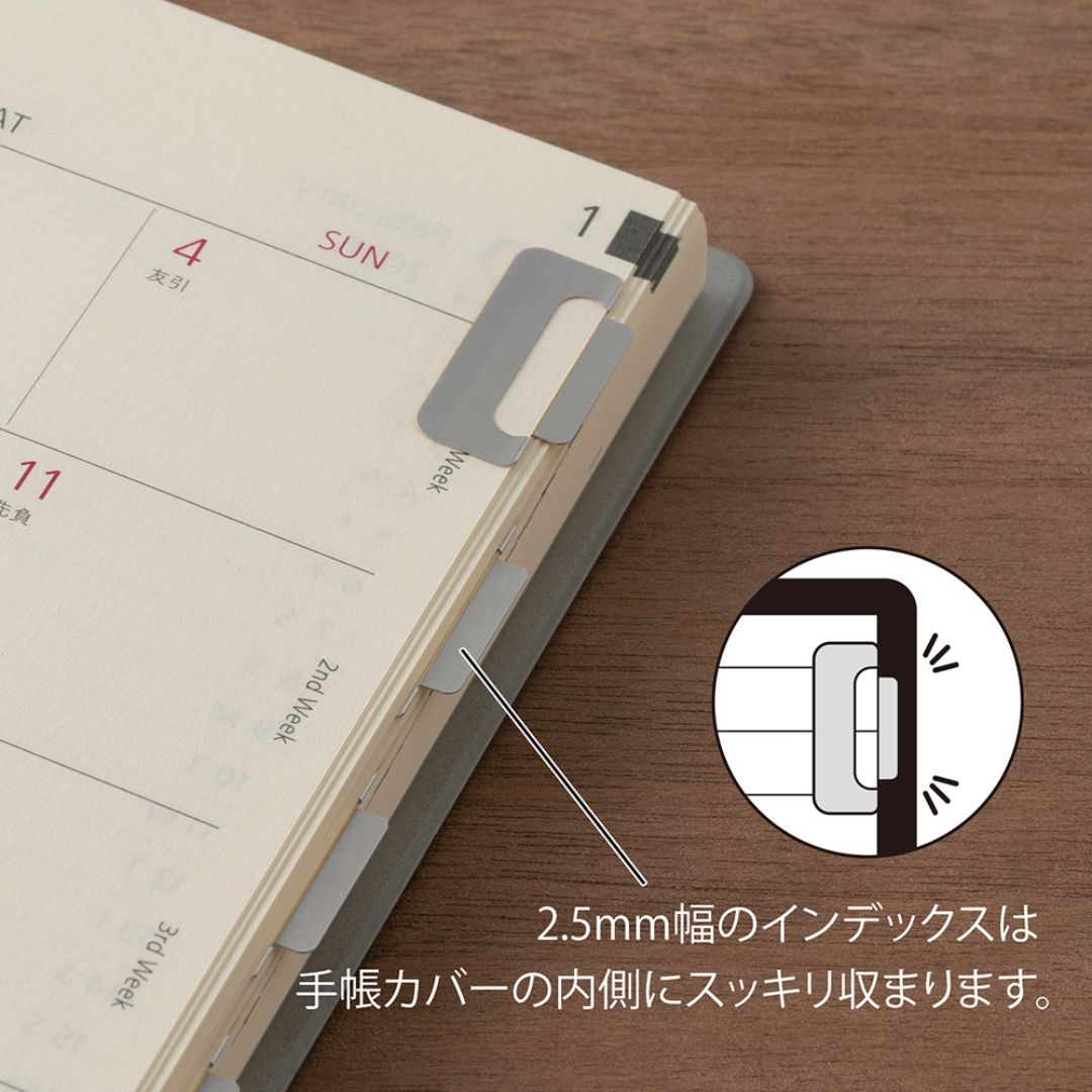 Index Clips Chiratto Medium - Silver - Midori