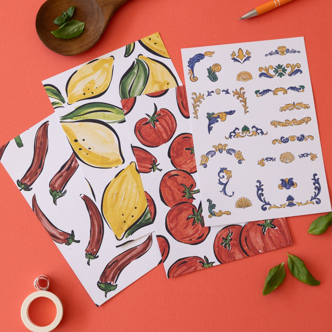 Italian Summer A5 Scrapbook Papers - Under the Rowan Trees