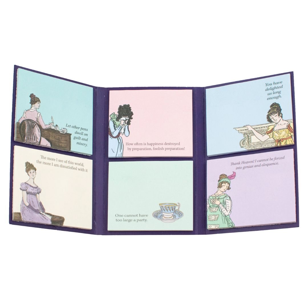 Jane Austen Sticky Notes Tri-Fold - The Unemployed Philosophers Guild