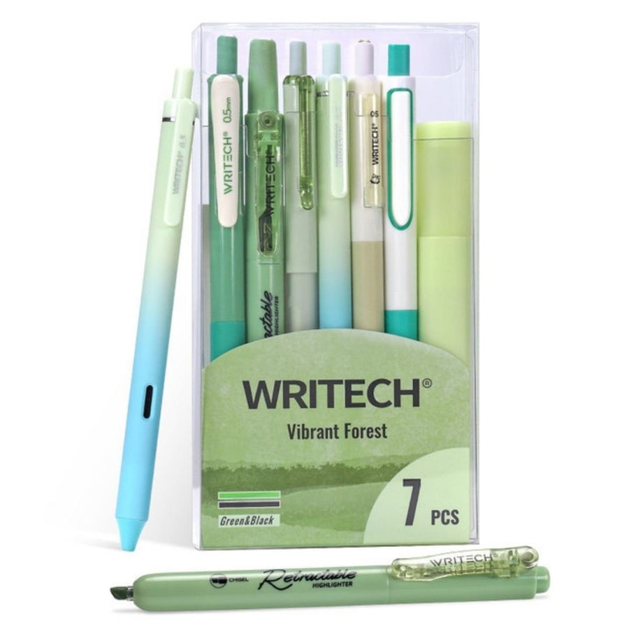 Journal Pen Set Greens 7pcs-Pens-Writech-