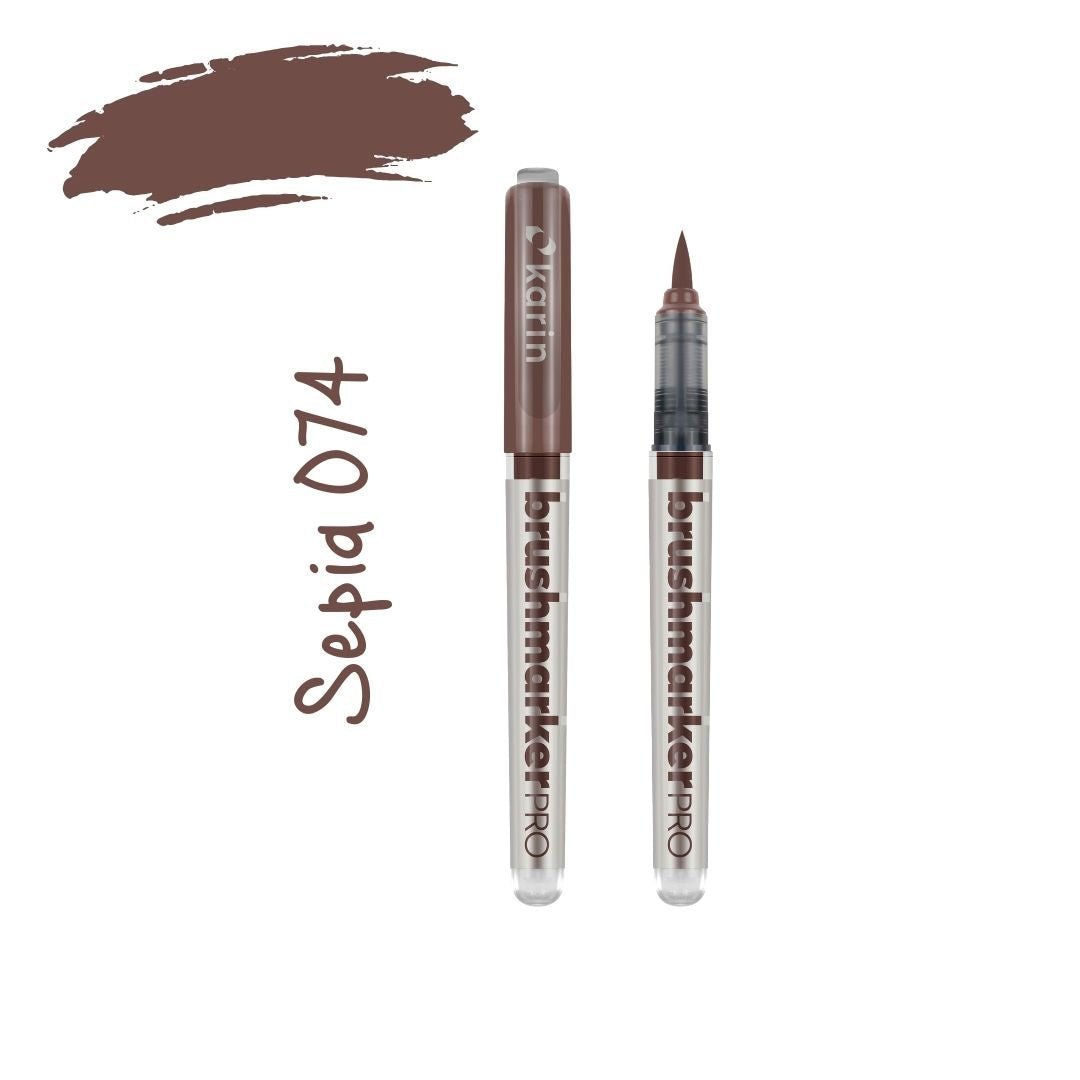 Karin Brushmarker Pro - Colourful Brush Pens-Pens-Karin-Sepia