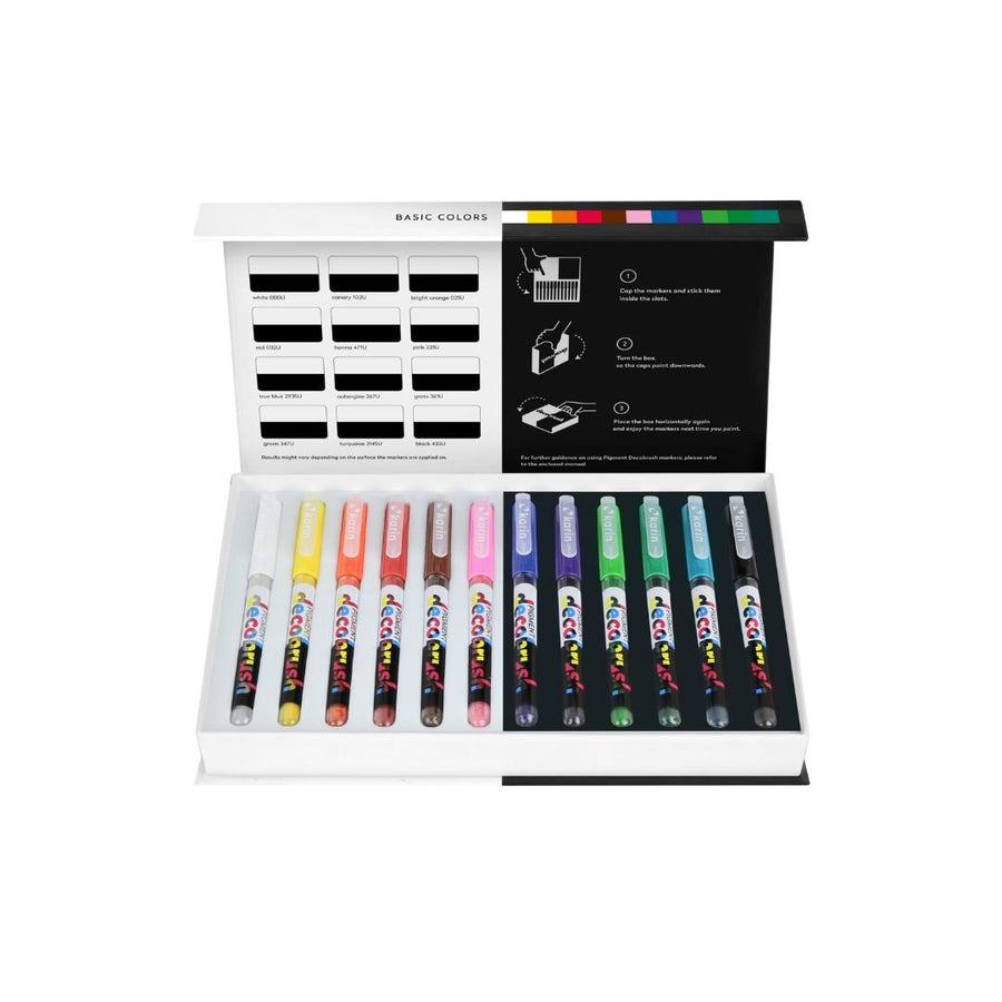 Karin Pigment Decobrush 12 Basic Colours - Karin