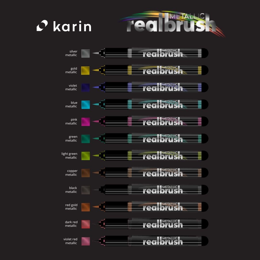 Karin Realbrush Metallic Set of 12 - Karin