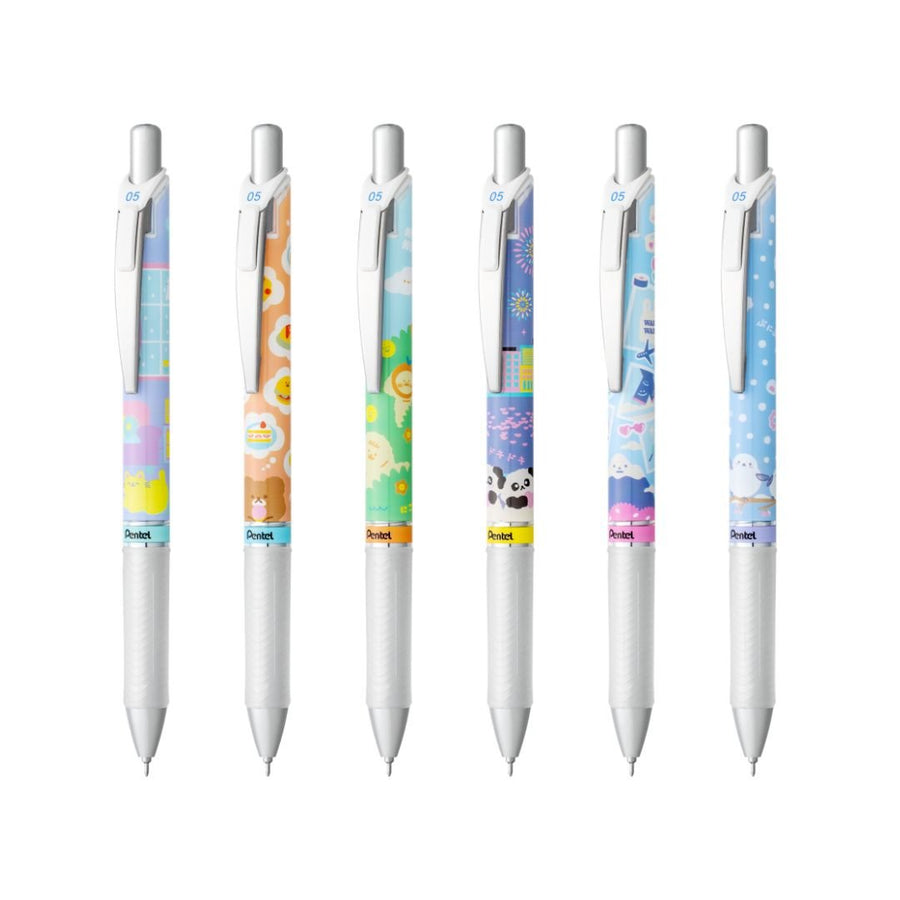 Kawaii Station Edition Energel Pens - Black Ink - Waku Waku - Pentel