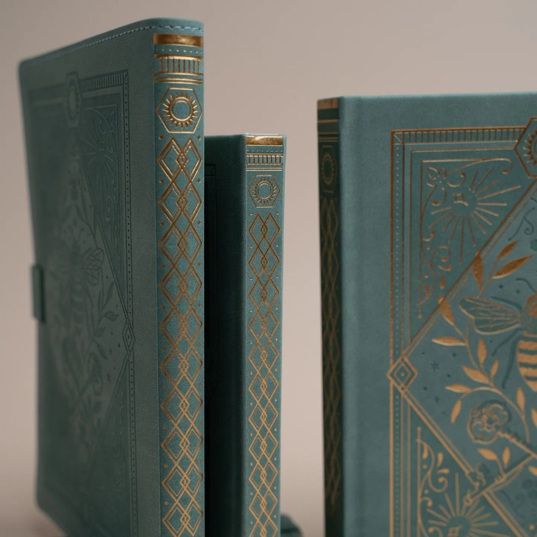 Keeper of the Bees in Soft Teal Luxury Journal Archer & Olive - A5 Dot Grid - Archer & Olive