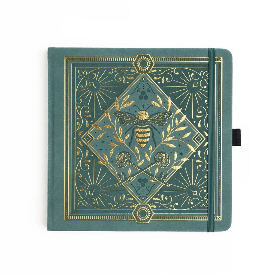 Keeper of the Bees in Soft Teal Luxury Journal Archer & Olive - Square - Archer & Olive