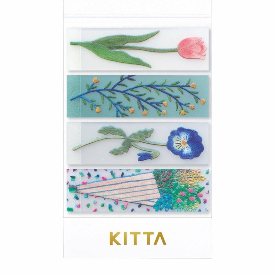 KITTA Clear Washi Tape Strips - Flower - King Jim